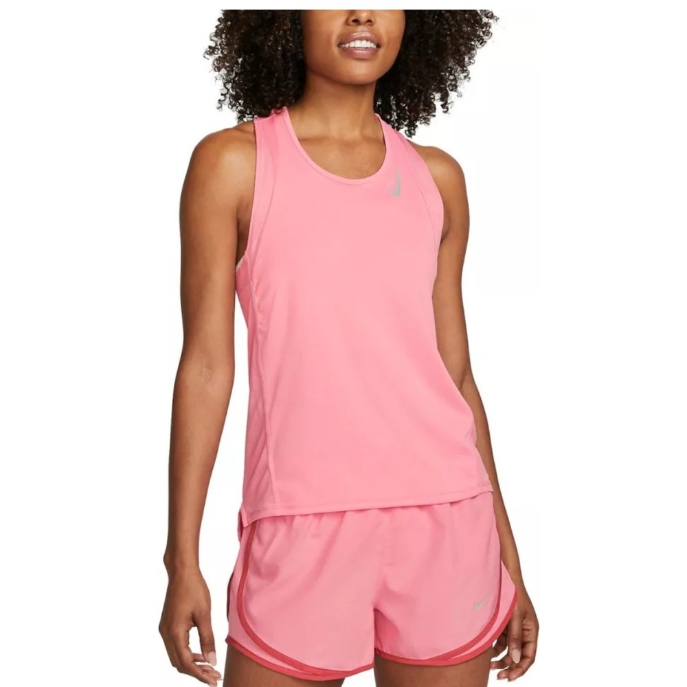 Nike Dri-Fit Race Singlet Womens Small Pink Running Tank Top DD5940-663